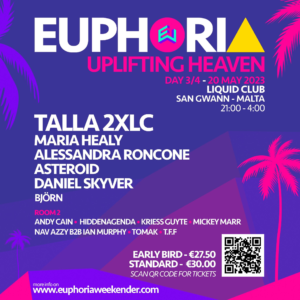 Euphoria Weekender -Trance Uplifting Heaven Flyer